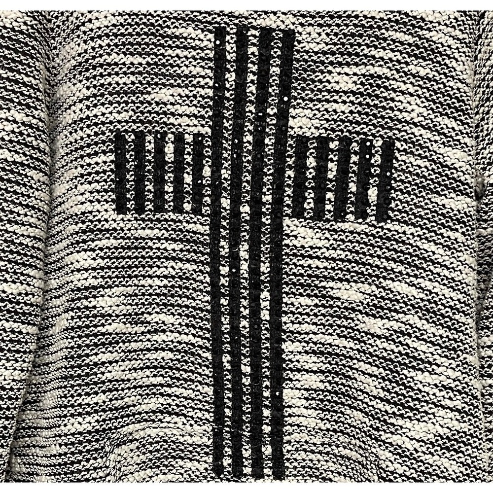 Y2K Goth VOCAL Cross Hoodie Womens Large Black White Embellished Bling Emo Top - Picture 3 of 7